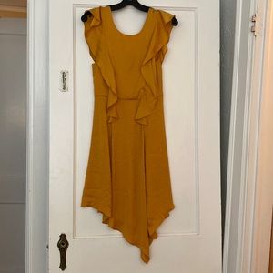 Gold BCBG midi dress